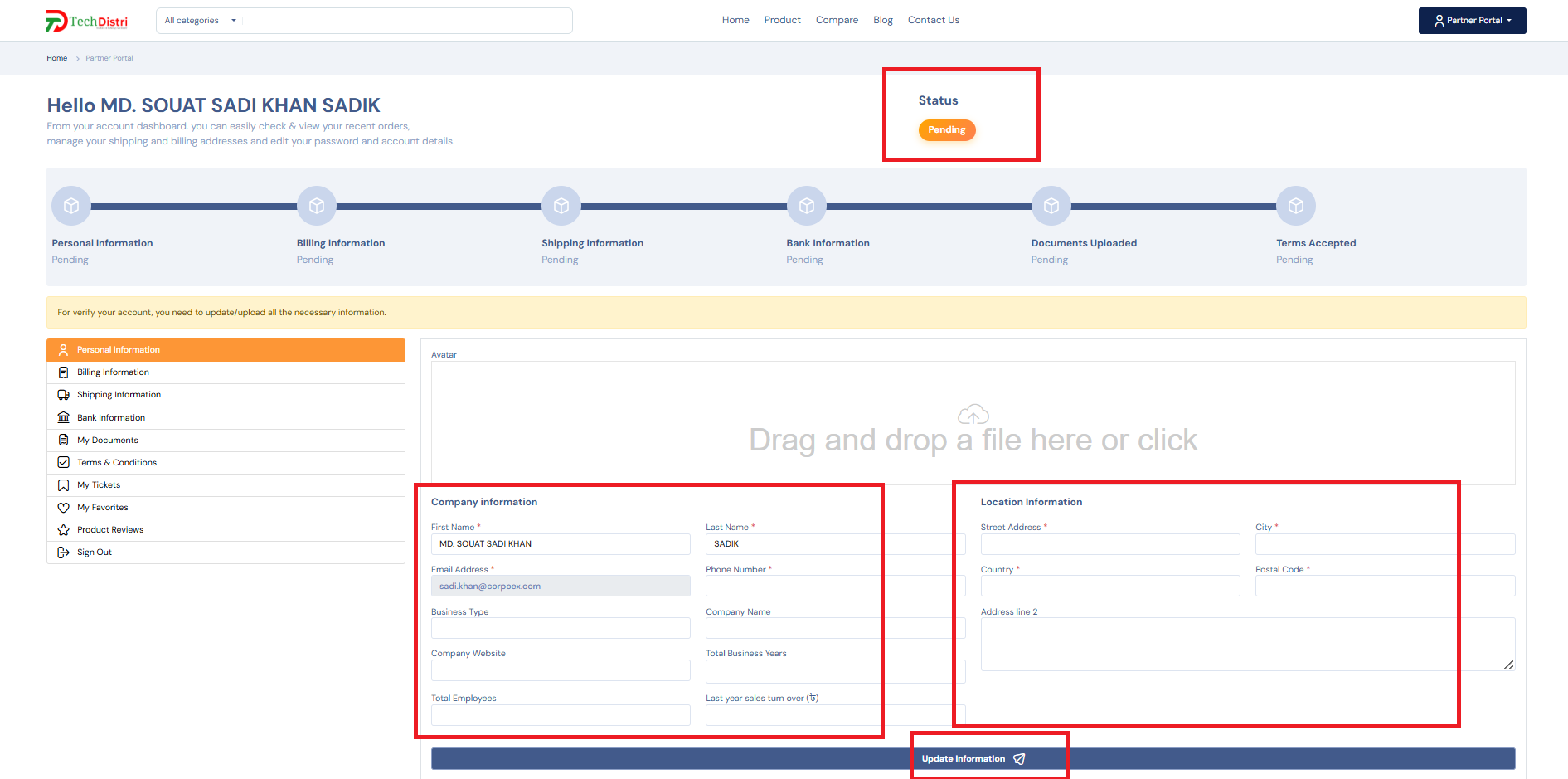 Personal and Business Information Form