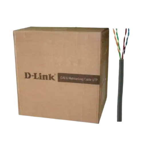 D-Link Cat6 UTP 23AWG 4pair Copper Solid Cable -100M-Grey