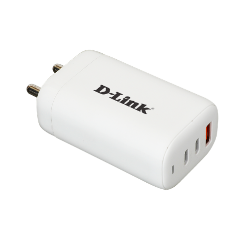 D-Link 65W Triple Port Fast Charger Adapter 2 Type-C & 1 USB-A