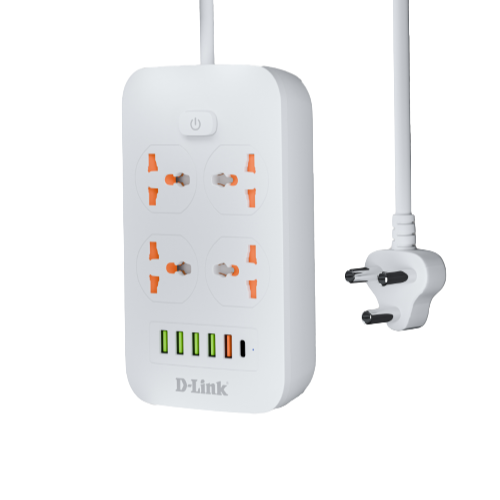 D-Link Power Strip with 4AC, 5USB, 1Type-C Port